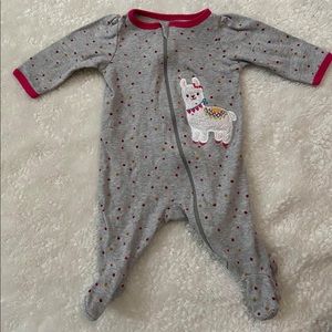 Wonder Nation llama onesie for baby girl